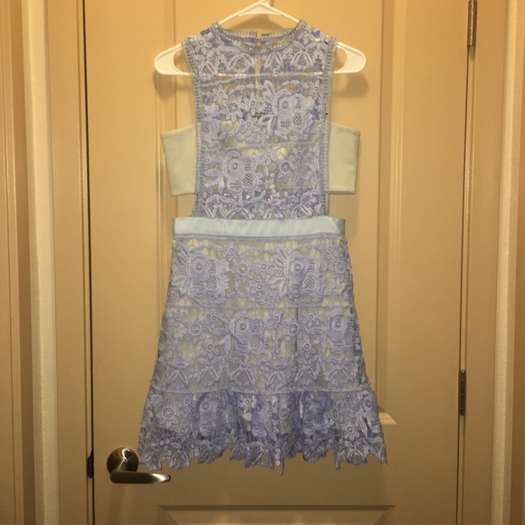 Self Portrait Lace Peplum Mini Dress US 6 - Picture 2 of 6